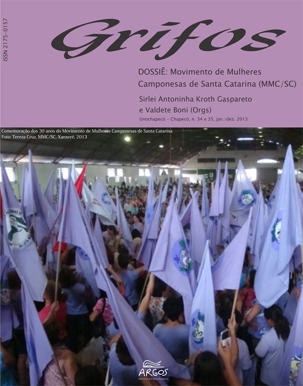 					Visualizar v. 22 n. 34/35 (2013): Movimento de Mulheres Camponesas em Santa Catarina: 30 anos construindo a luta camponesa e feminista
				
