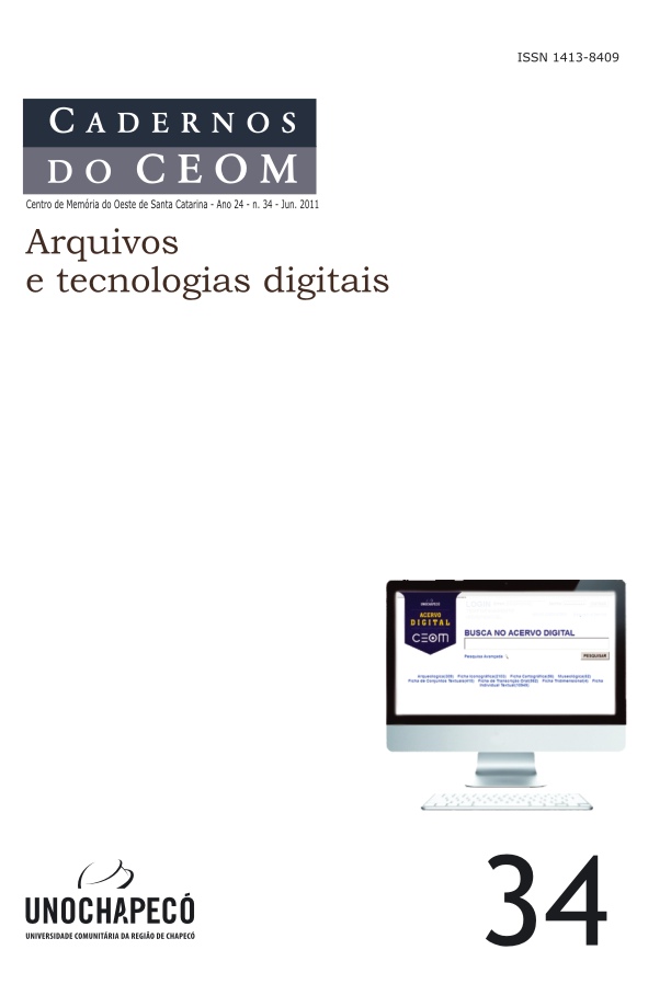 					Ver Vol. 24 Núm. 34: Arquivos e Tecnologias Digitais
				
